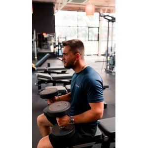 Fitness Shirt - Sportshirt Blauw – Samen Op Jacht by Deer Peter - Medium Size