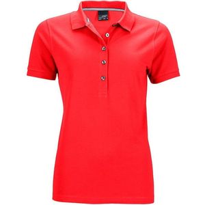 James and Nicholson Vrouwen/dames Pima Polo (Lichtrood)