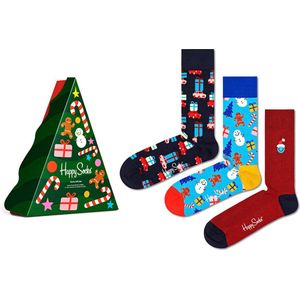 Happy Socks Dames / Heren Sokken Decoration Time Giftbox Kerstsokken 3-Pack - Maat 41-46