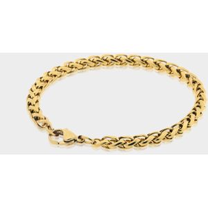 Wheat Armband 5 mm - Gouden Schakelarmband - 21 cm lang - Armband Heren - Olympus Jewelry