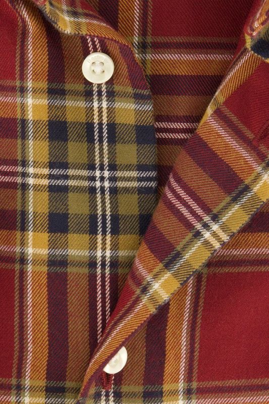 Wijde Fit Barbour overhemd rood geruit
