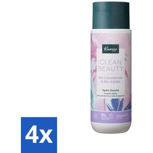 4 x Kneipp - Douchegel - Clean Beauty - Lotus & Jojoba - 200 ml - Douchegel - Biologische Douchegel - Lotusbloem - Jojoba - Natuurlijke Verzorging