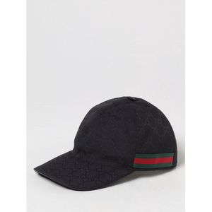 GG Pattern Baseball Cap Web Stripe - Black Hats