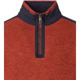Casa Moda - Half-Zip Sweater - Oranje - Effen - Lange Mouw - 100% Katoen