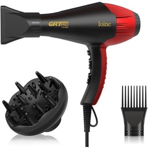 Professionele Föhn met Ion Technologie 2400W AC Motor en Diffuser voor Sneldrogen en Glans