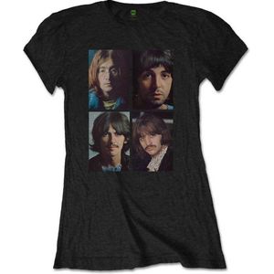 The Beatles - White Album Faces Dames T-shirt - M - Zwart