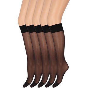 Drukvrije pantykousen | Lycra | 20 Denier | Merk: Marianne | Maat: One Size | Kleur: Zwart | 5 Paar