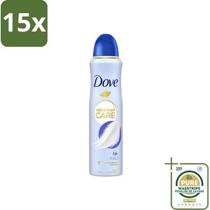 15 x Dove – Deodorant Spray – Talco – 150 ml - Grootverpakking - Anti-transpirant Spray - Talco Deodorant - Zweetvermindering - Geur Van Talco - Huidbescherming