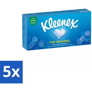 5 x Kleenex Original Tissues 72 stuks per verpakking - Duurzame Tissues - FSC Tissues - Papier Tissues - Tissues Met Natuurlijke Zijde