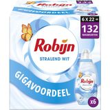 Robijn - Klein & Krachtig Classics - Vloeibaar Wasmiddel - Stralend Wit - 6 x 22 wasbeurten