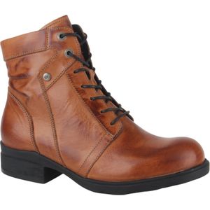 Wolky - Center XW - Enkellaarzen - Cognac - Extra Brede Veterboots