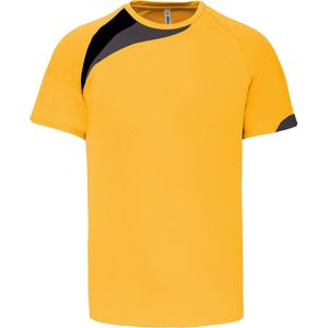 Herensportshirt 'Proact' met korte mouwen Yellow/Black/Grey - XS