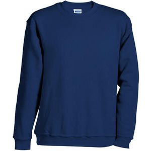 James and Nicholson Unisex Round Heavy Sweatshirt (Marine)