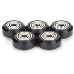 JeiibrZui Printeronderdelen Poelie - 3D-printeronderdelen - Slijtvaste hoge precisie - 5 stuks - Universeel zwart