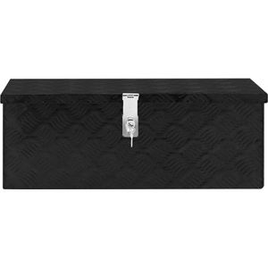 vidaXL Opbergbox - Aluminium - 70x31x27 cm - Zwart Aluminium Opbergbox - Opbergkist - Gereedschapsdoos - Opbergtas - Transport Doos