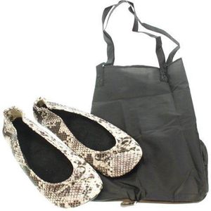 Pocket Shoe Pythonprint maat 36/37 - slofje voor onderweg