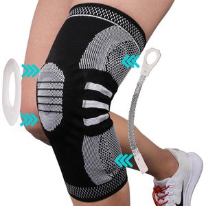 Kniebeschermers siliconen ondersteuning kniepijn ademend antislip stabilisator gewrichtsschade