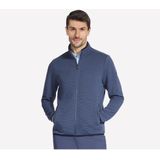 Skechers Heren The Hoodless Hoodie Ottomaanse jas, Blauw/Rood, S