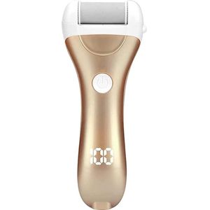 Eeltverwijderaar - Electrische Eeltvijl - Goud - Voetvijl - Eeltvijl - IPX7 waterdicht - USB Oplaadbaar - Inc. 2 Opzetstukken & Borstel - Oplaadbaar - Voetvijl - Eeltschraper- Elektrische eeltvijl