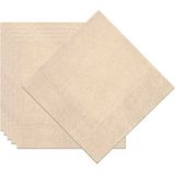 Chaks Feest servetten taupe/beige - 40x - papier - 25 x 25 cm
