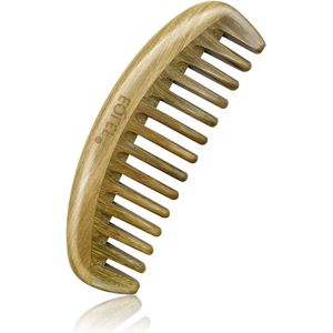 Brede Tanden Houten Kam van Natuurlijk Hout - Antistatische Kam voor Dames en Heren met Krullend Haar