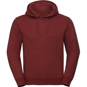 Russell Unisex Authentieke Melange Hooded Sweatshirt (Baksteen rood gemêleerd)