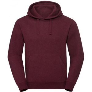 Russell Unisex Authentieke Melange Hooded Sweatshirt (Baksteen rood gemêleerd)