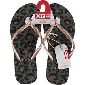 Xq Footwear Teenslippers Dames Polyester Legergroen Maat 37