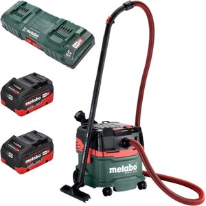 Metabo AS 36 18 L 20 PC snoerloze nat-/droogzuiger 36 V ( 2x 18 V ) 20 L + 2x LiHD accu 8.0 Ah + dubbele lader