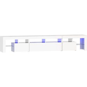 vidaXL - Tv-meubel - met - LED-verlichting - 230x36,5x40 - cm - hoogglans - wit