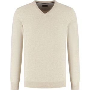 GENTS - Trui V-hals softcotton - Katoen - Zand - Maat 3XL/3XL