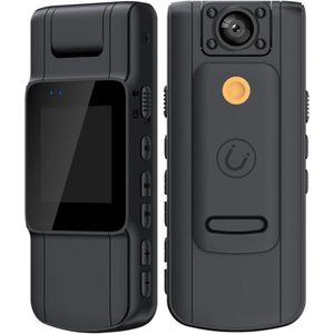Bodycam - Action Cam - Spycam - Bewegingsdetectie - 180º Draaibare Lens - Bodycam Politie - Full HD - Zwart