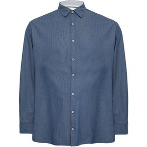 s.Oliver - Overhemd - Blauw - Katoen - Lange Mouwen