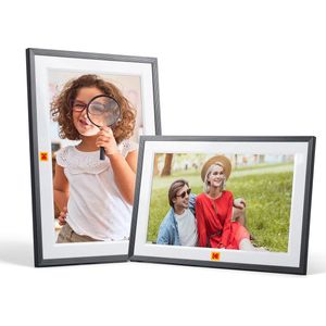 10 inch HD 1280x800 IPS Touchscreen Slimme Elektronische Fotolijst met WiFi Auto-Rotatie en 32GB Geheugen - Deel Foto's, Video's en Muziek via APP - Cadeau Keuze