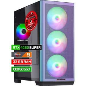 ScreenON - Game Computer / Gaming PC - Ryzen 9 - 1TB M.2 SSD - 32GB RAM - RTX 4080 Super - Windows 11