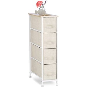 Ladekast met 4 stoffen lades - Compact ophangsysteem voor opberging - 76x20x48 cm