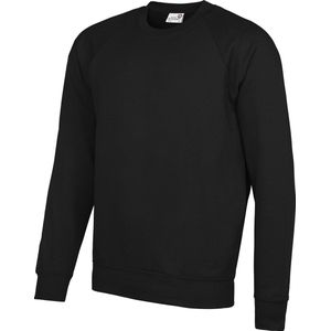 Awdis Academie Herenbemanning Hals Raglan Sweatshirt (Zwart)