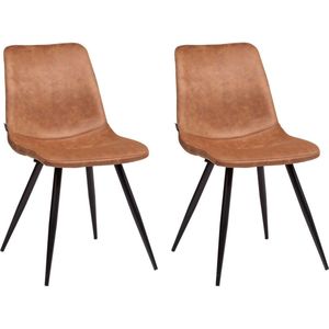 Stoel Spot- kleur Cognac (set van 2 stoelen)