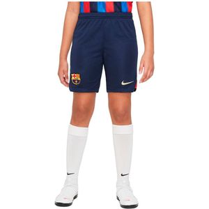 NIKE FC Barcelona Dri Fit Stadium Huis 22/23 Korte Broek Junior - Obsidian / University Red / Sesame - 7/8 Years