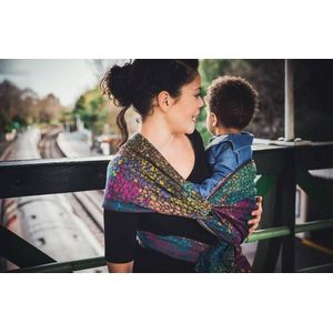 Didymos  Mosaik - Kies uw maat: Maat 5 +-  4.2 m - Draagdoek - Patroon, Blauw, Roze, Groen, Zwart, Geel/Oranje, Paars