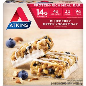 Atkins | Protein Bar | Blueberry Greek Yoghurt Bar | 5 x 48g