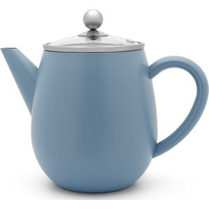 Bredemeijer - Theepot Duet Eva 1,1L blauw met filter - Dubbelwandig