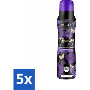 Vogue Charming Parfum Deodorant 150 ml - Bulkverpakking - 5 stuks