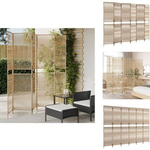 vidaXL Kamerscherm - Kamerschermen - Privacy Scherm - Privacyscherm - Kamerscherm 6 panelen poly rattan beige