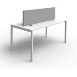 SPACIO - Akoestische Opzetwand - Lichtgrijs - Tafelvoet - 180x40 cm