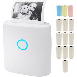 Orbit Electronic Mini Printer - Bonnenset - Premium Pocket Printer - 300 DPI - Scherpe Mini Fotoprinter - Inclusief 13 Rollen Papier - Draadloos