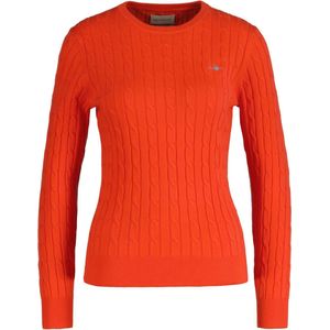 GANT Gebreide trui STRETCH COTTON CABLE C-NECK