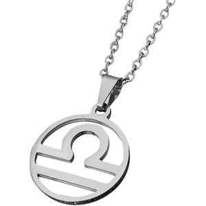 Sterrenbeeld ketting zilverkleur Weegschaal