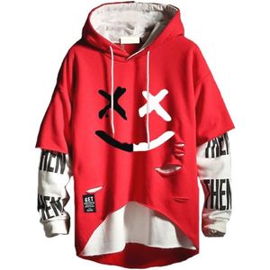 Heren Techwear Hip Hop Hoodie - Japanse Streetwear Patchwork Urban Jumper