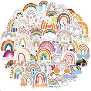Regenboogstickers - 60 stuks waterflessen, laptop, bagage, etc.
